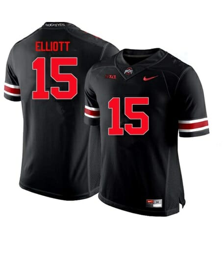 Ohio State Buckeyes #15 Ezekiel Elliott NCAA College Football Black Jersey