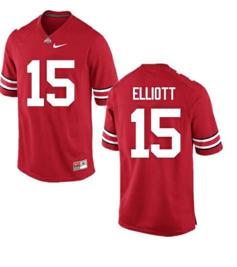 Ohio State Buckeyes #15 Ezekiel Elliott NCAA College Football Jersey Red
