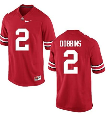Ohio State Buckeyes #2 J.K. Dobbins NCAA College Football Jersey Red