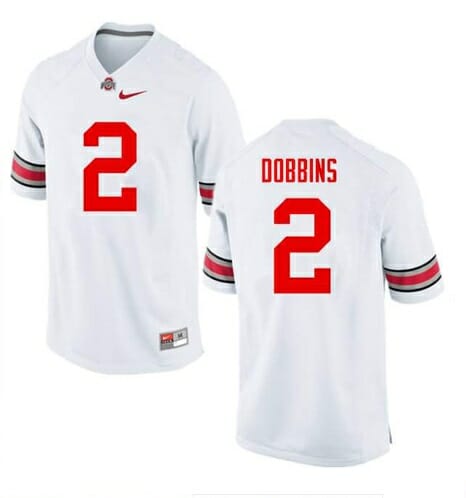 Ohio State Buckeyes #2 J.K. Dobbins NCAA College Football Jersey White