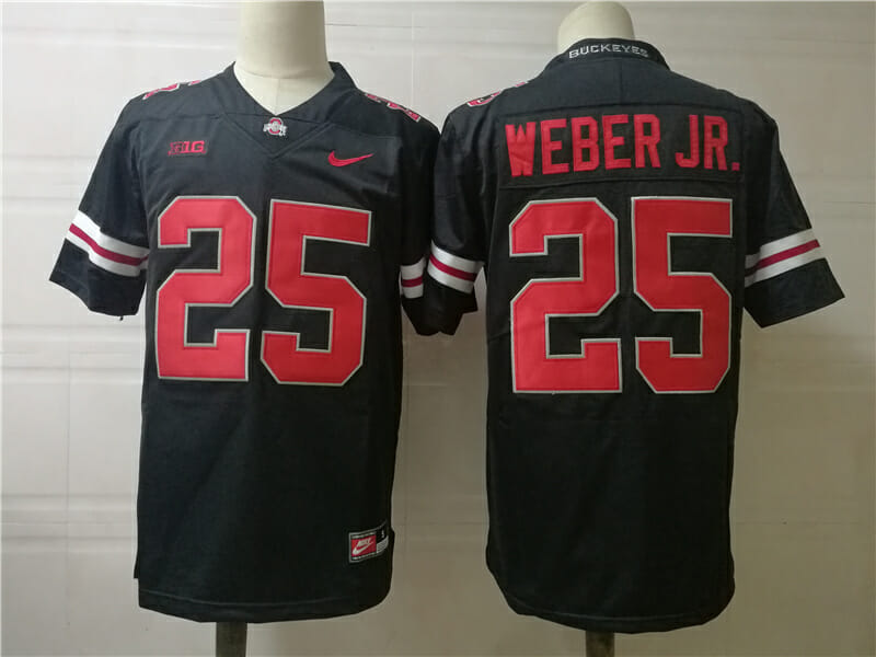Ohio State Buckeyes #25 Weber Jr College Football Jersey Black