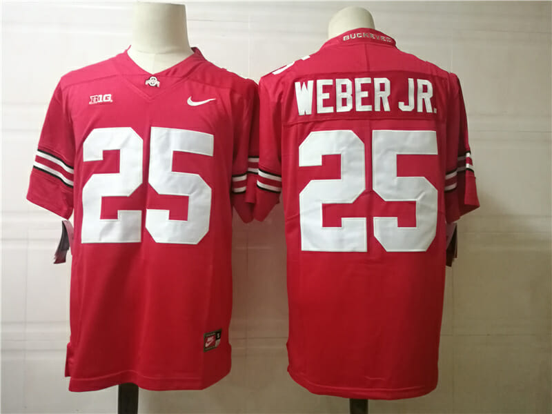 Ohio State Buckeyes #25 Weber Jr College Football Jersey Red