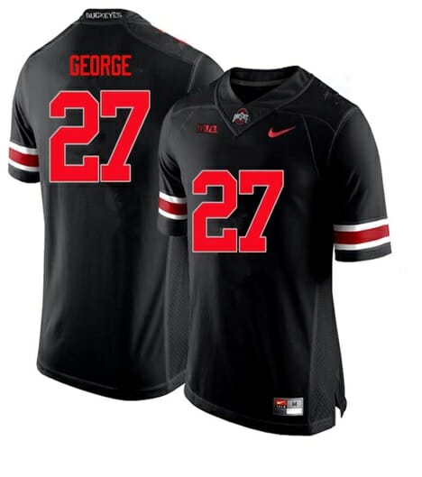 Ohio State Buckeyes #27 Eddie George NCAA College Football Black Jersey