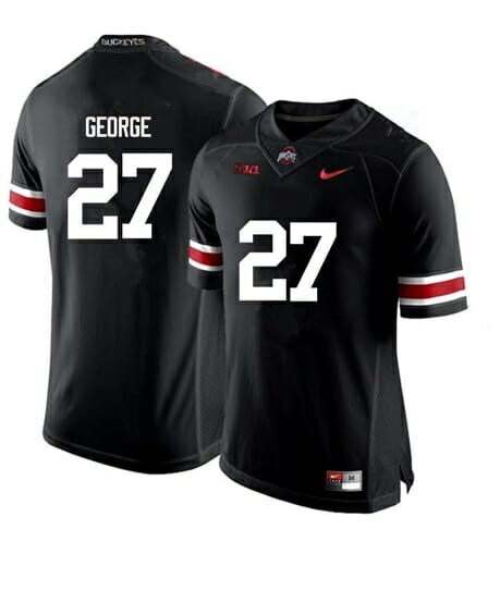 Ohio State Buckeyes #27 Eddie George NCAA College Football Jersey Black
