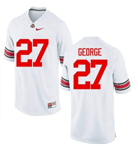 Ohio State Buckeyes #27 Eddie George NCAA College Football Jersey White