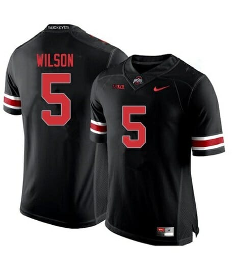 Ohio State Buckeyes #5 Garrett Wilson NCAA Football Black Jersey