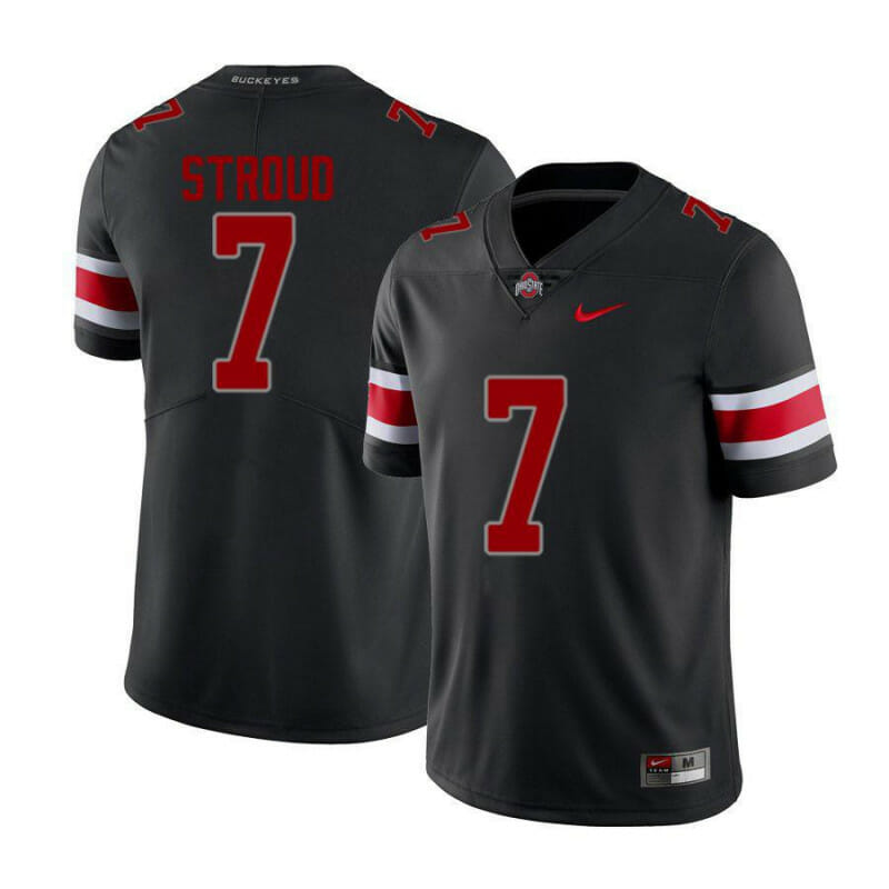 Ohio State Buckeyes #7 CJ Stroud Limited Black Alumni Football Jersey
