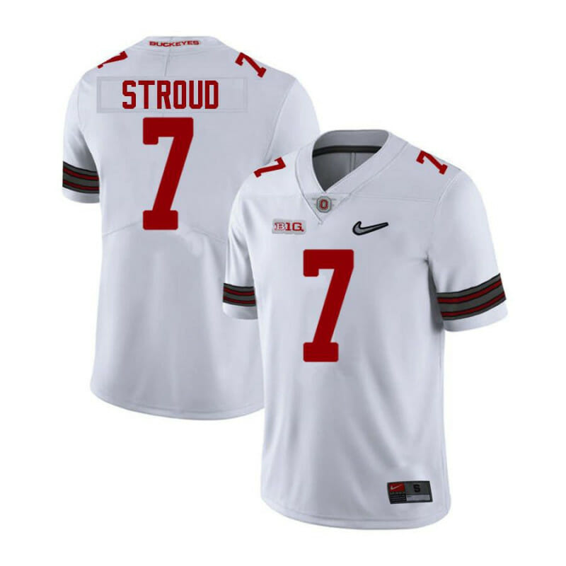 Ohio State Buckeyes #7 CJ Stroud Limited White Alumni Football Jersey