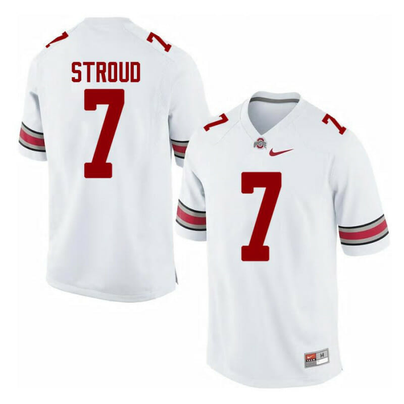 Ohio State Buckeyes #7 CJ Stroud Limited White Football Jersey