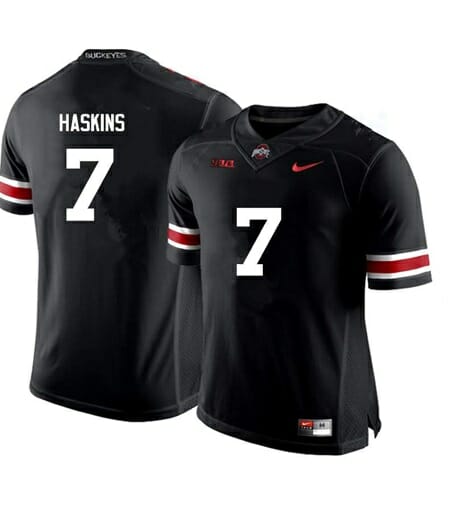 Ohio State Buckeyes #7 Dwayne Haskins NCAA College Football Jersey Black