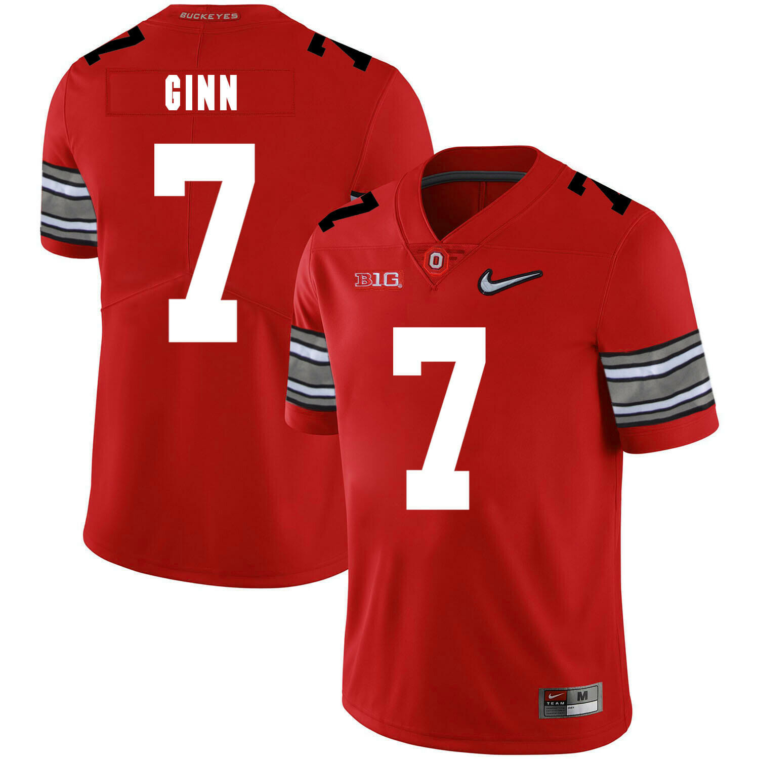 Ohio State Buckeyes #7 Ted Ginn Jr College Football Jersey Diamond Red