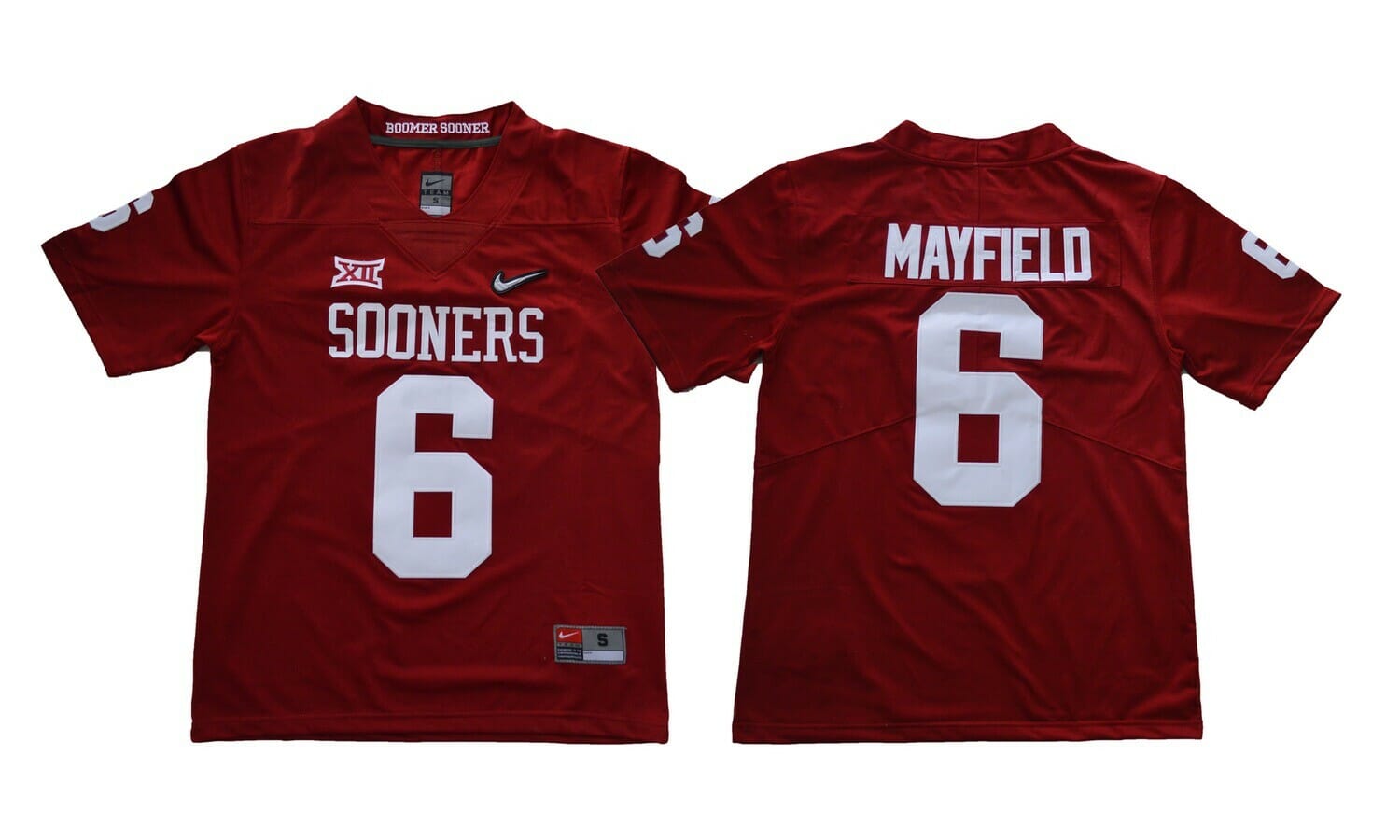 Oklahoma Sooners #6 Baker Mayfield Football Jersey Red Diamond