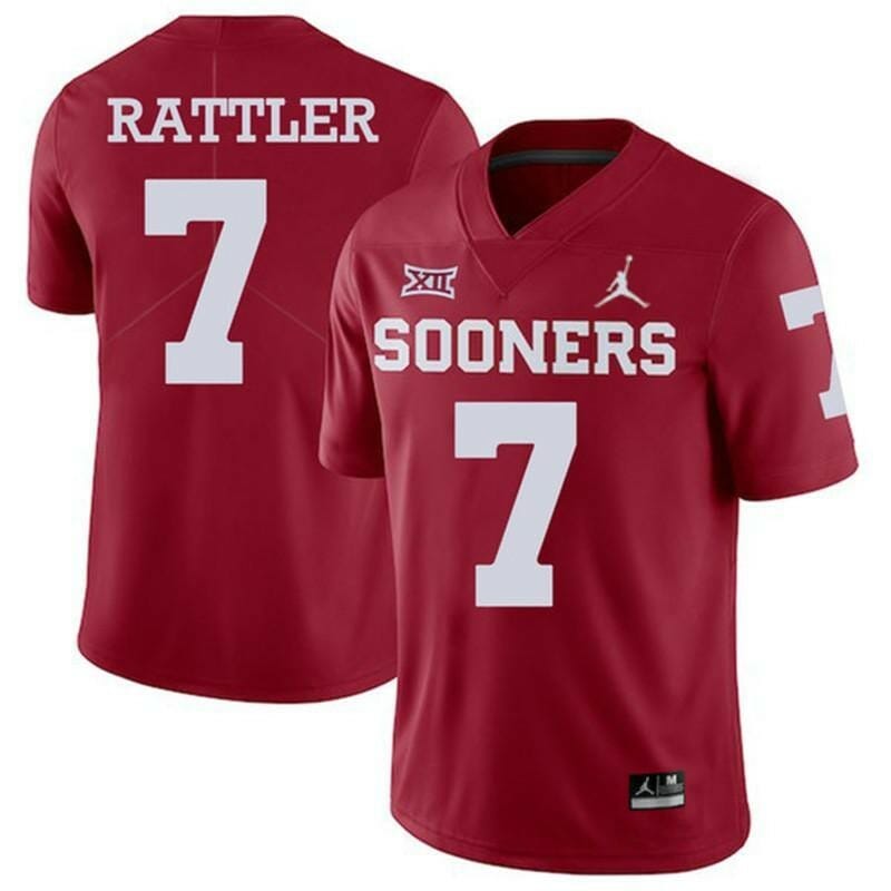 Oklahoma Sooners #7 Spencer Rattler NCAA College Football Jersey Red