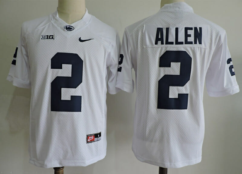 Penn State Nittany Lions #2 Marcus Allen Football Jersey White