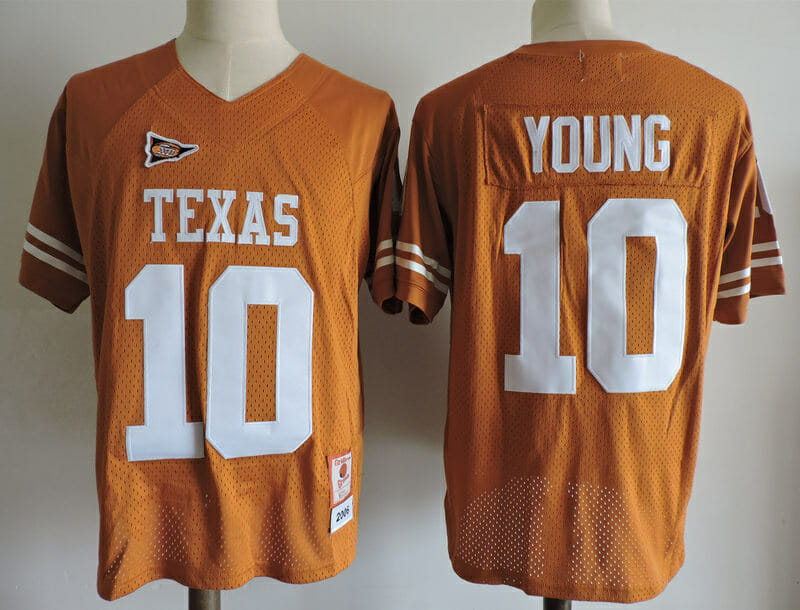 Texas Longhorns #10 Vince Young College Football Jersey
