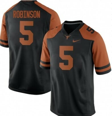 Texas Longhorns #5 Bijan Robinson Football Jersey Black