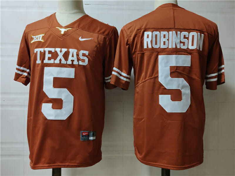 Texas Longhorns #5 Robinson College Football Jersey