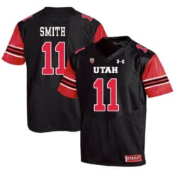 Utah Utes #11 Alex Smith NCAA College Football Jersey Black