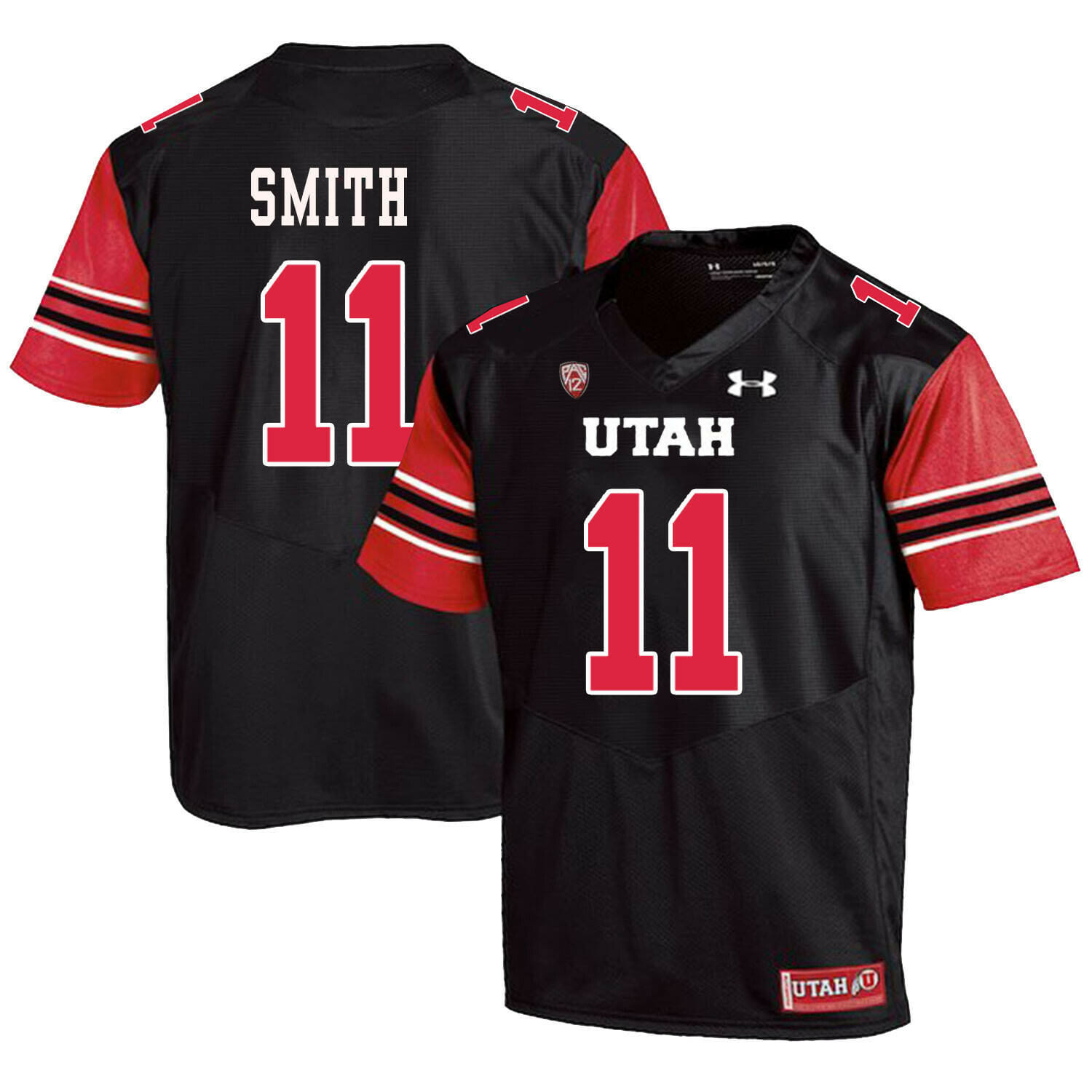 Utah Utes #11 Alex Smith NCAA College Football Jersey Black