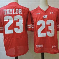 Wisconsin Badgers #23 Jonathan Taylor College Football Jersey Red