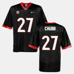 Georgia Bulldogs #27 Nick Chubb College Football Black Jersey