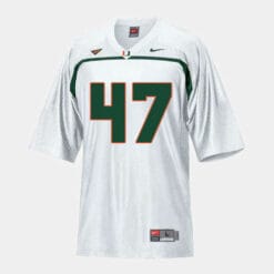 Miami Hurricanes #47 Michael Irvin College Football White Jersey