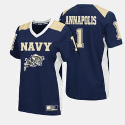 Navy Midshipmen #1 College Football Navy Jersey