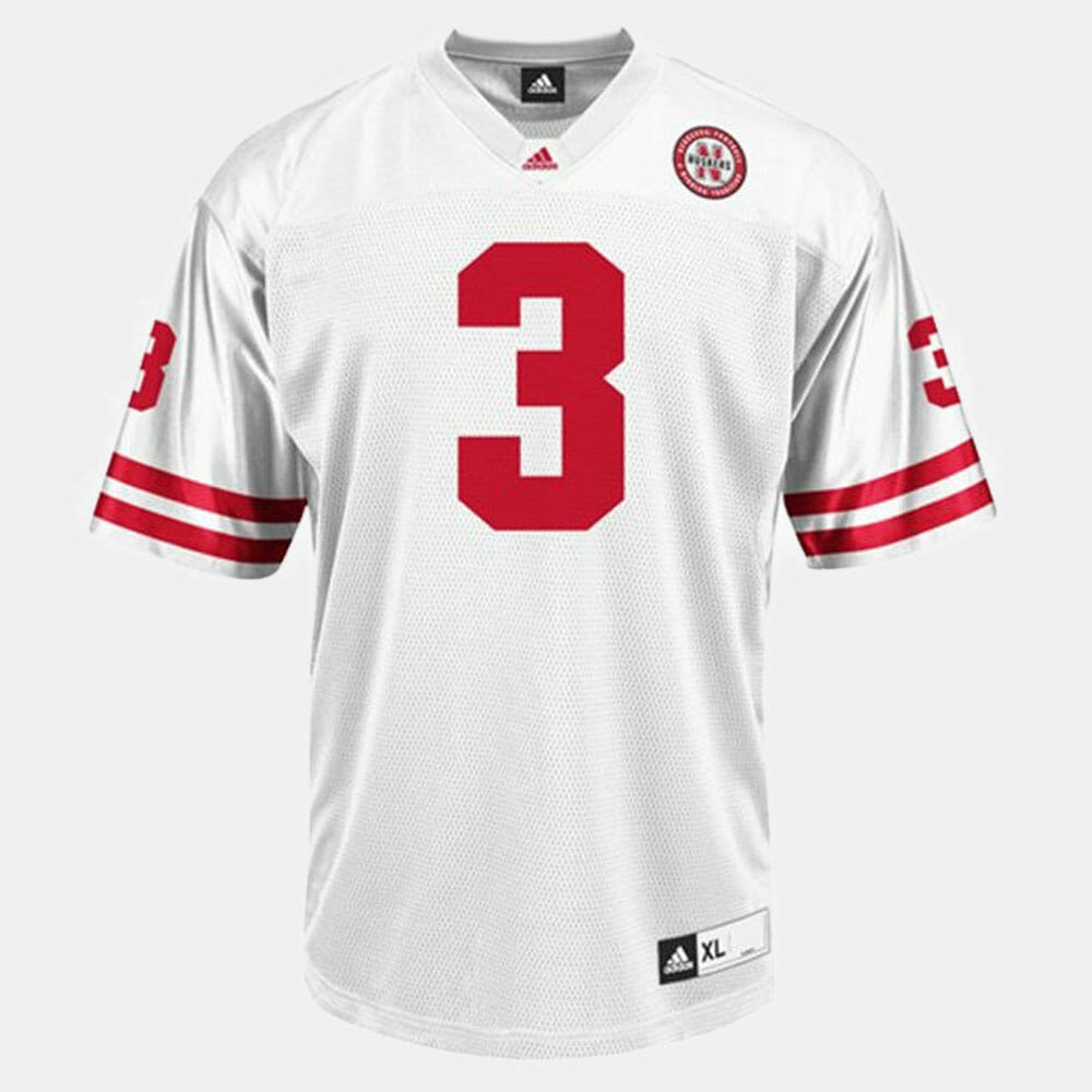 Nebraska Cornhuskers #3 Taylor Martinez College Football White Jersey