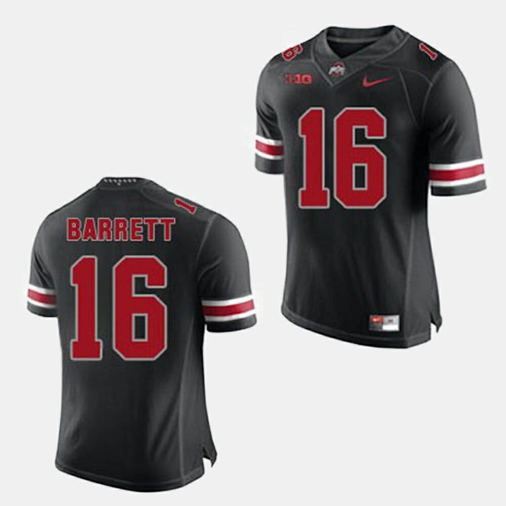 Ohio State Buckeyes #16 J.T. Barrett College Football Black Jersey