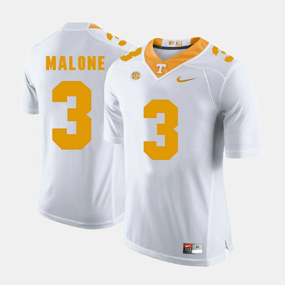 Tennessee Volunteers #3 Josh Malone College Football White Jersey