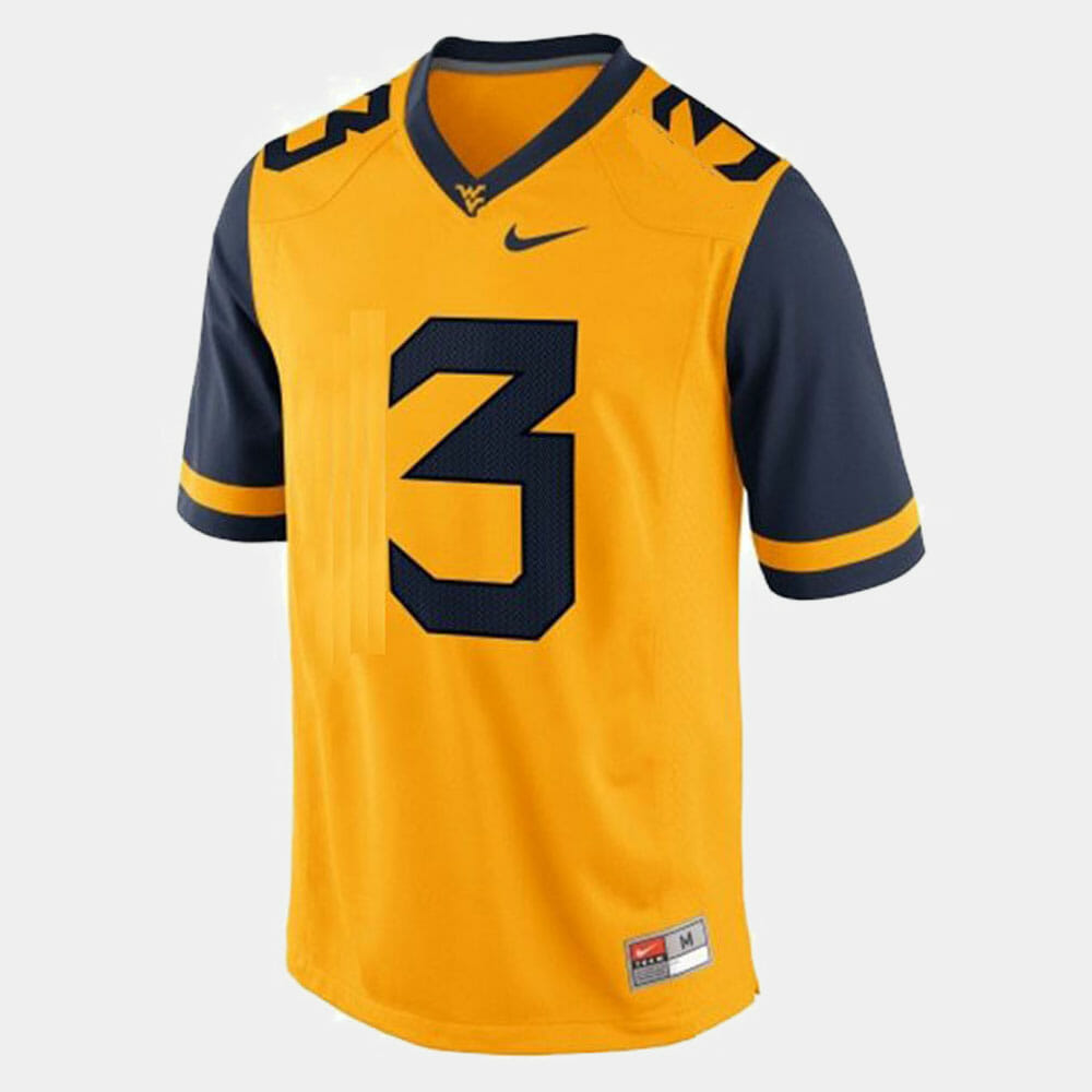 West Virginia Mountaineers #3 Stedman Bailey College Football Gold Jersey