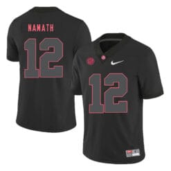 Alabama Crimson Tide #12 Joe Namath College Football Jersey Black