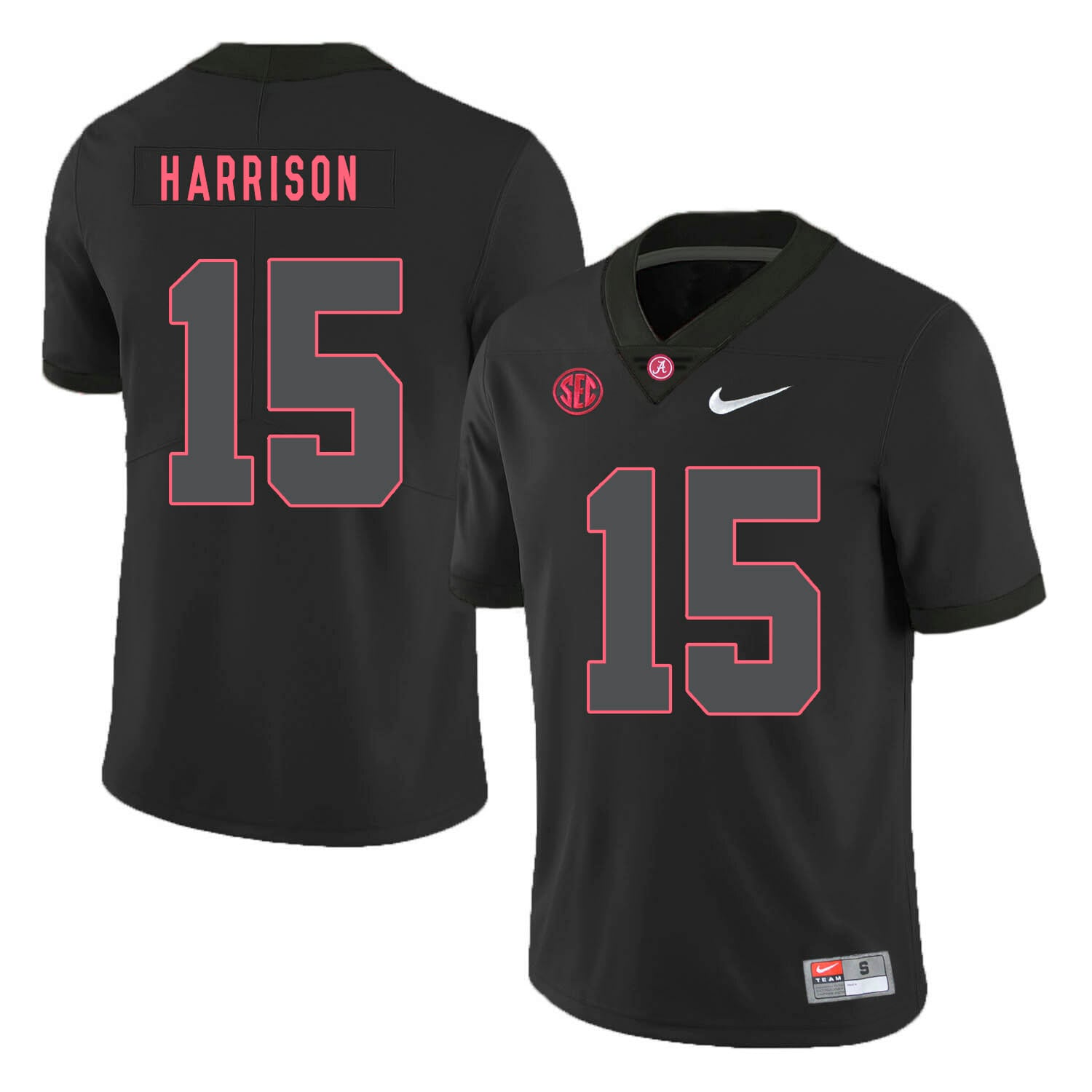 Alabama Crimson Tide #15 Ronnie Harrison College Football Jersey Black