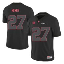 Alabama Crimson Tide #27 Derrick Henry College Football Jersey Black