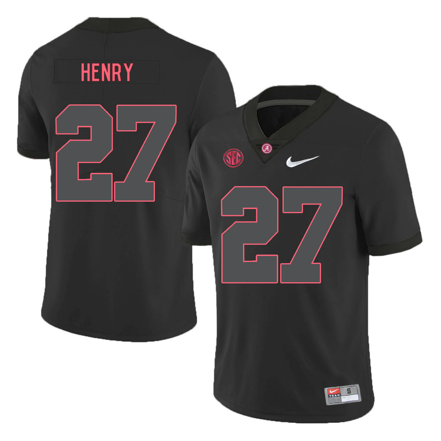 Alabama Crimson Tide #27 Derrick Henry College Football Jersey Black