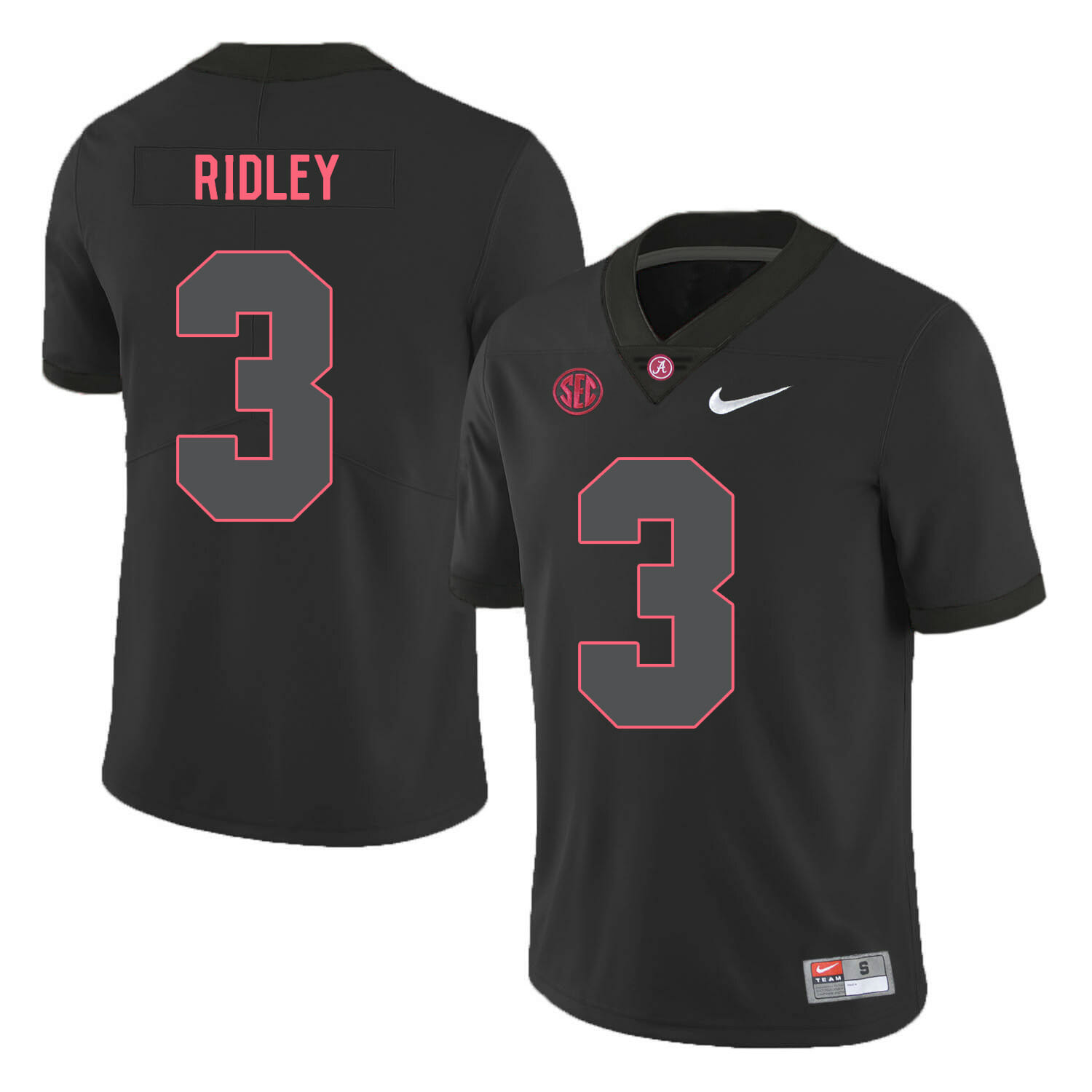 Alabama Crimson Tide #3 Calvin Ridley College Football Jersey Black