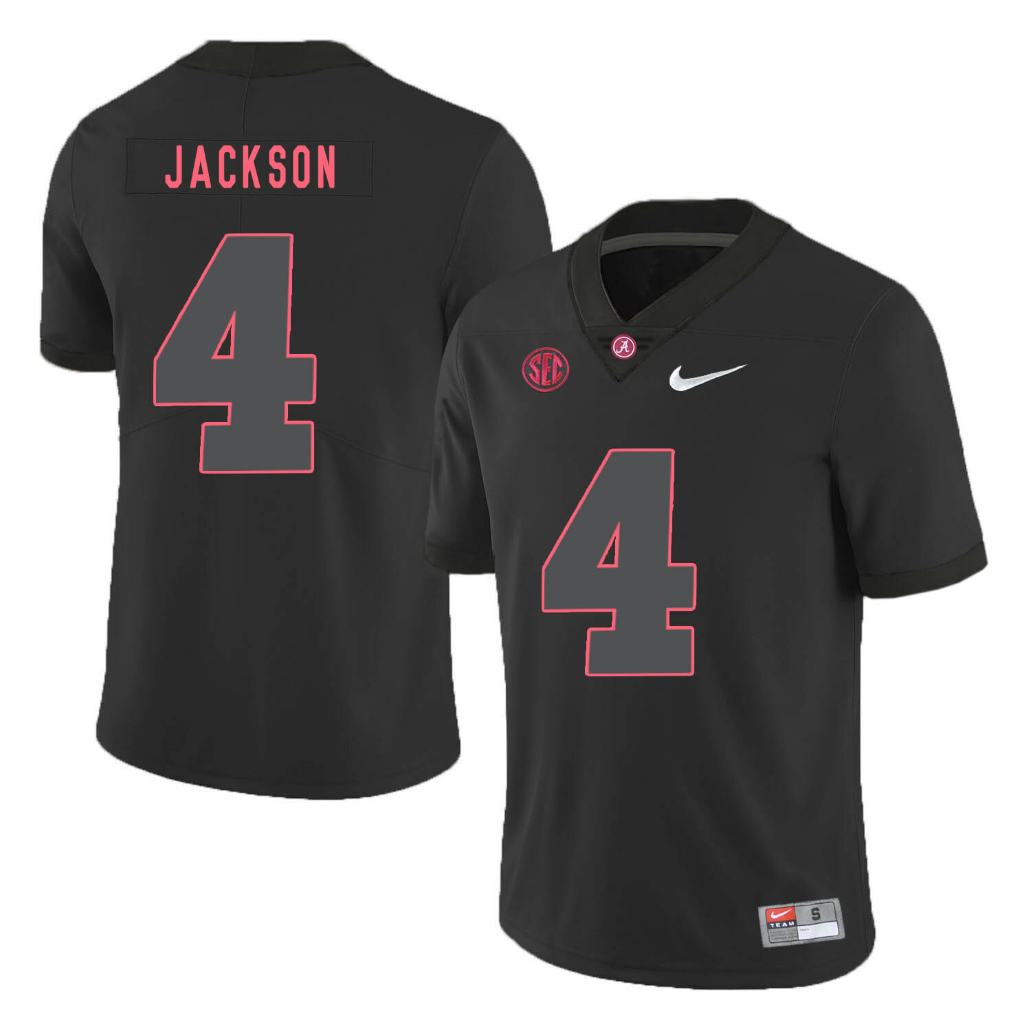 Alabama Crimson Tide #4 Eddie Jackson College Football Jersey Black