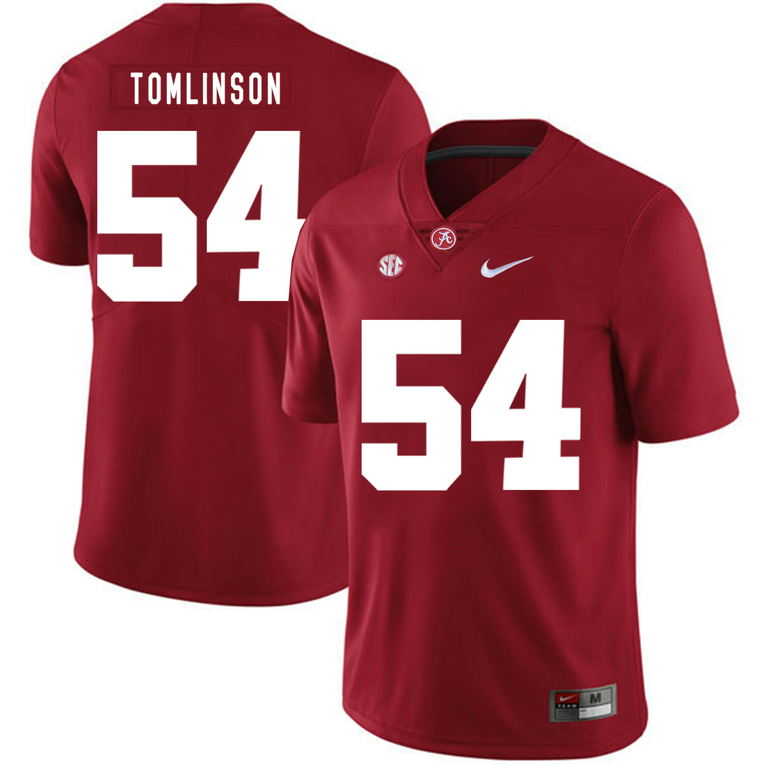 Alabama Crimson Tide #54 Dalvin Tomlinson College Football Jersey Red