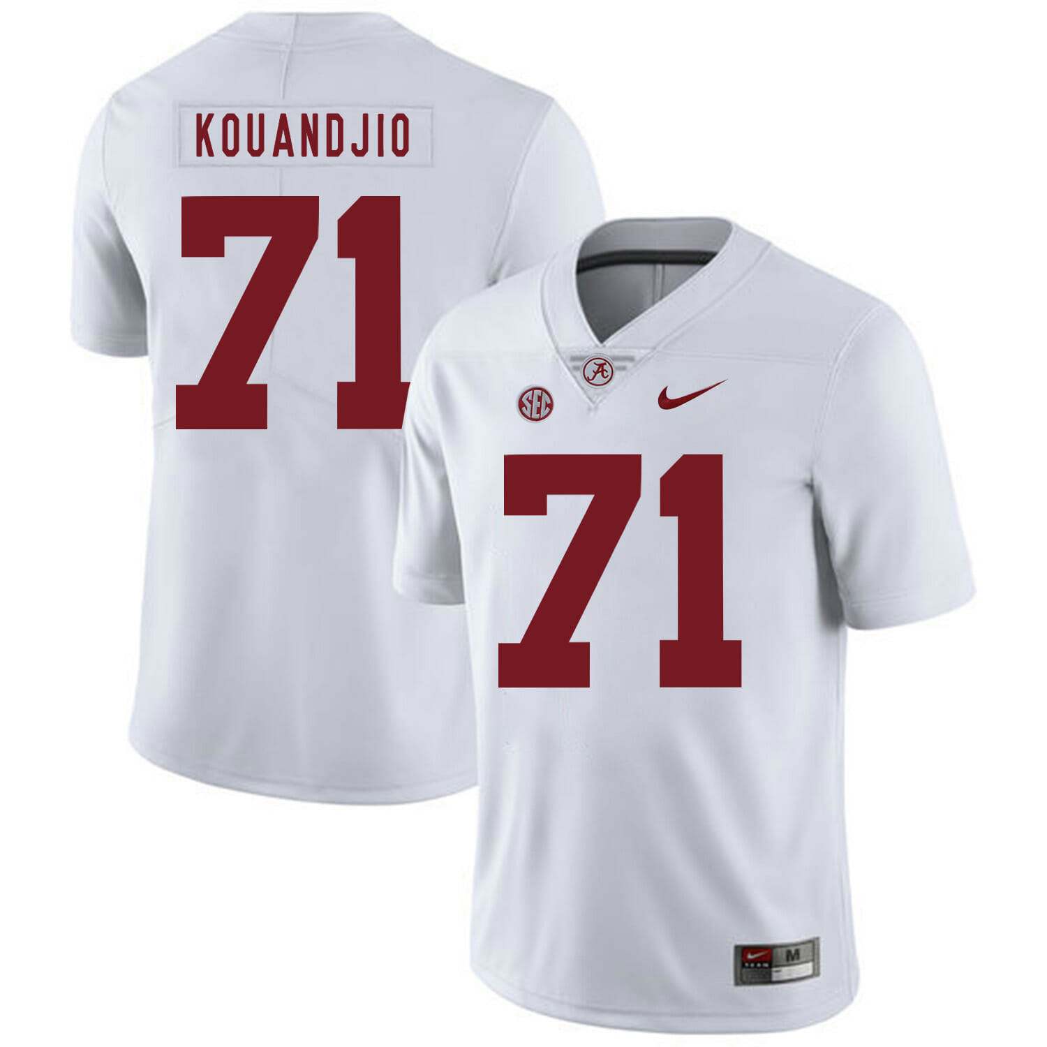 Alabama Crimson Tide #71 Arie Kouandjio College Football Jersey White