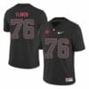 Alabama Crimson Tide #76 D.J. Fluker College Football Jersey Black