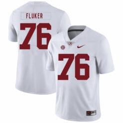 Alabama Crimson Tide #76 D.J. Fluker College Football Jersey White