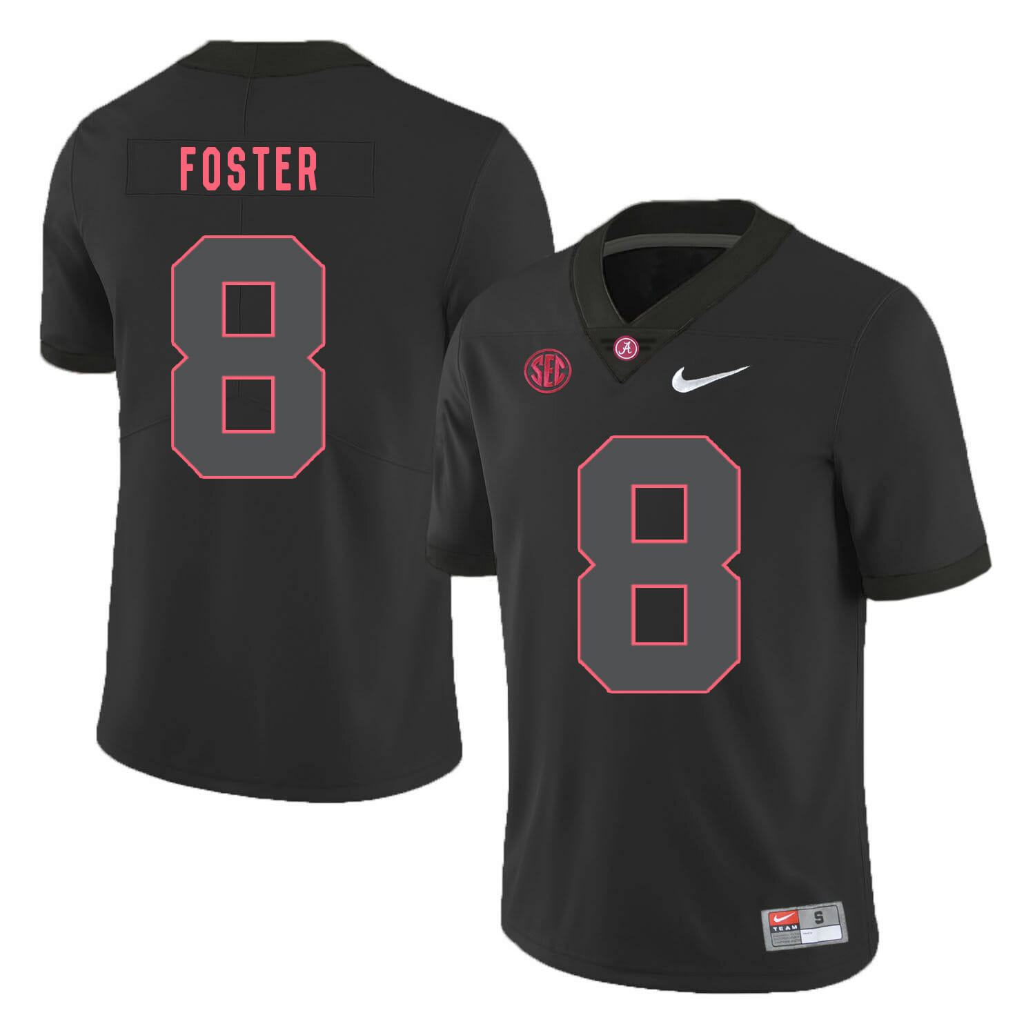 Alabama Crimson Tide #8 Robert Foster College Football Jersey Black