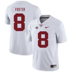 Alabama Crimson Tide #8 Robert Foster College Football Jersey White