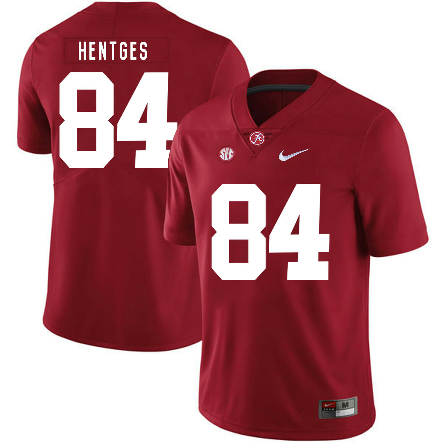 Alabama Crimson Tide #84 Hale Hentges College Football Jersey Red