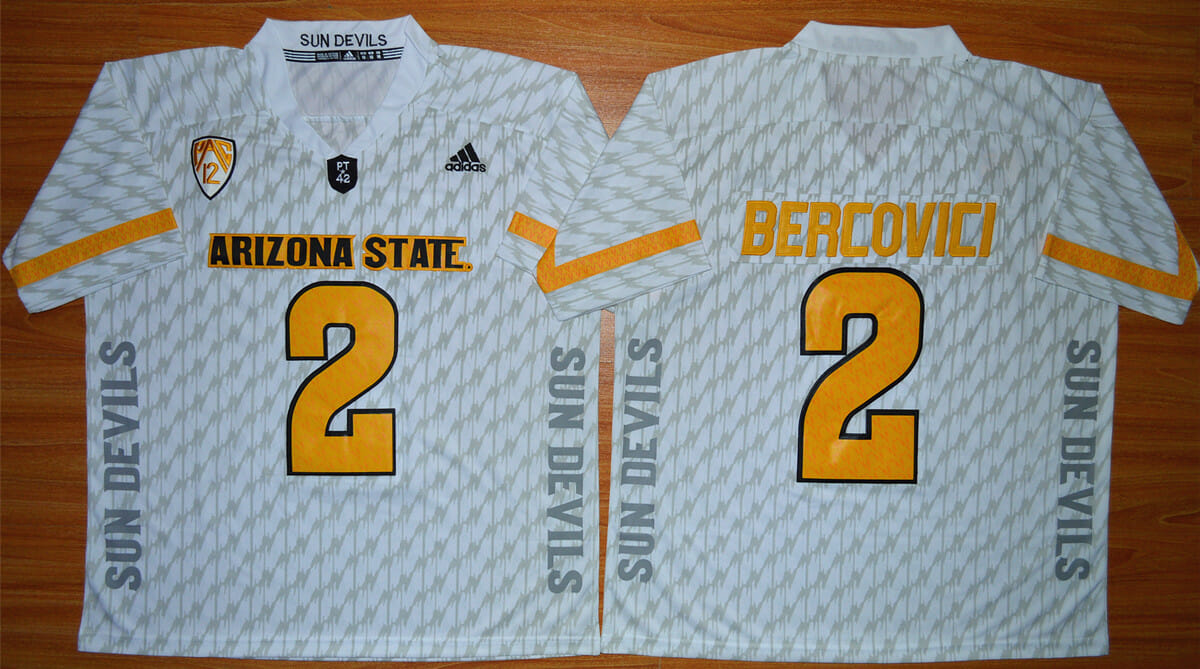 Arizona State Sun Devils #2 Mike Bercovici Football Jersey White