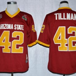 Arizona State Sun Devils #42 Pat Tillman NCAA Football Jersey Maroon 1997 Rose Bowl