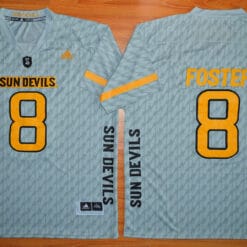 Arizona State Sun Devils #8 D.J. Foster NCAA Football Jersey Grey