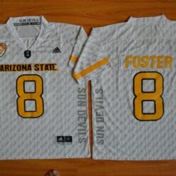 Arizona State Sun Devils #8 D.J. Foster NCAA Football Jersey White
