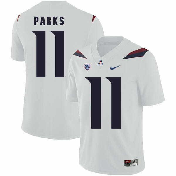 Arizona Wildcats #11 Will Parks NCAA College Football Jersey White