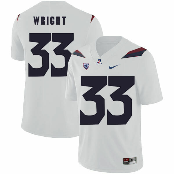 Arizona Wildcats #33 Scooby Wright NCAA College Football Jersey White